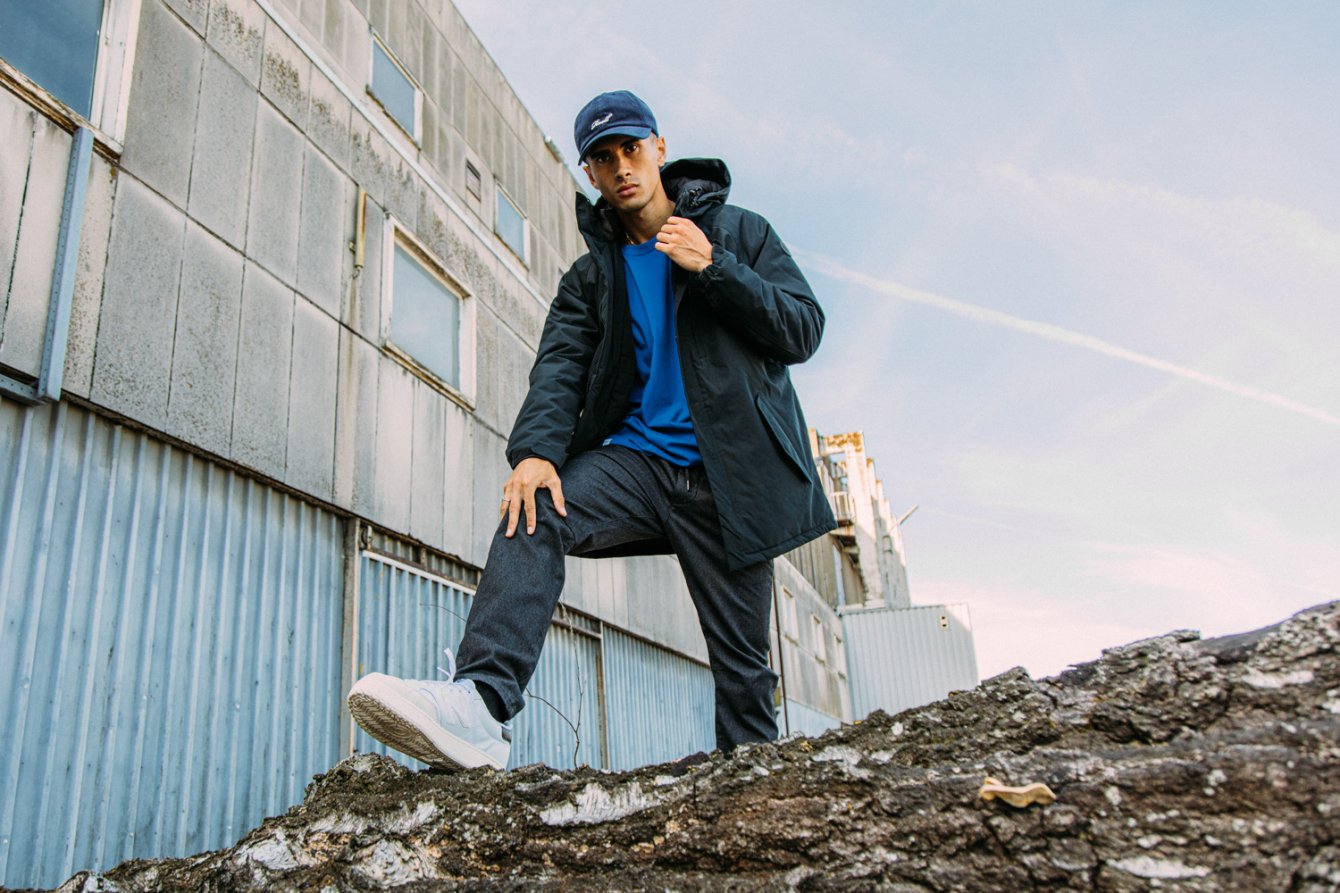 Reflex Evo Premium Dark Grey Regular Logo Tshirt RG Blue Padded Parka Black Single Script Cap Navy Ribcord 13