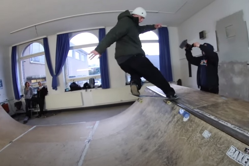 Premium Photo  Skateboard on the mini ramp at skate park indoor